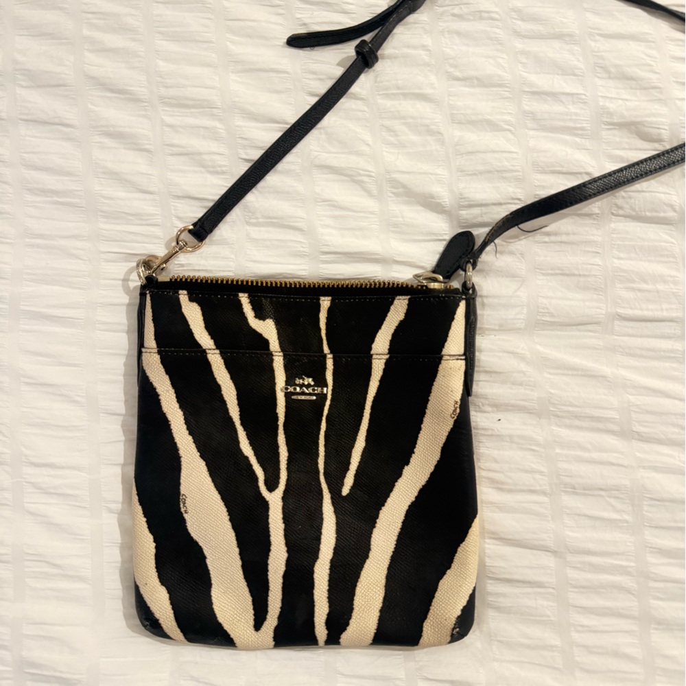 Coach Zebra Stripe Crossbody Bag